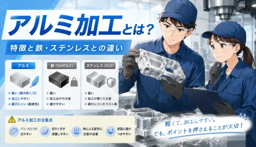 アルミ加工やアルミ材とは？未経験者向けに特徴と鉄・ステンレスとの違いを解説