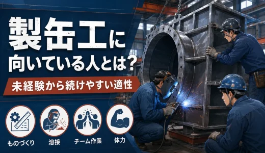 製缶工に向いている人とは？未経験者向けに適性と働き方を解説