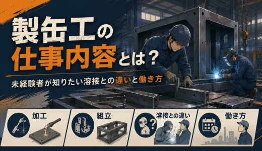 製缶工の仕事内容とは？未経験者が知りたい溶接との違いと働き方