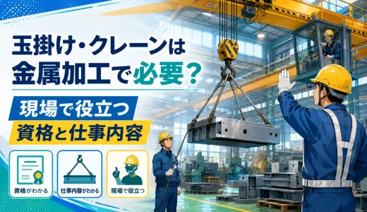 金属加工でクレーン・玉掛けは必要？仕事内容と資格の活かし方