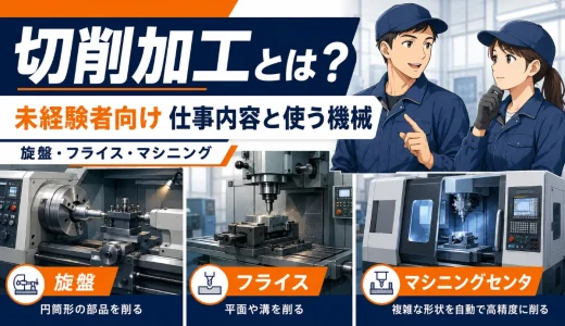 切削加工とは？未経験者向けに仕事内容と使う機械を解説