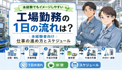 工場勤務の1日の流れは？未経験者が知る仕事の進め方とスケジュール