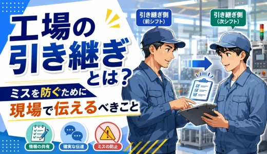 工場の引き継ぎとは？ミスを防ぐために現場で伝えるべきこと