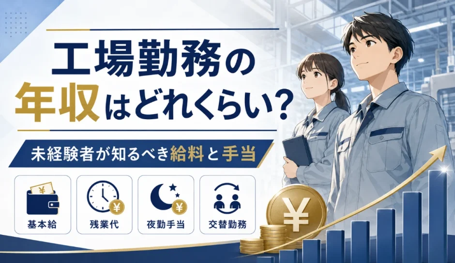 工場勤務の年収はどれくらい？未経験者が知るべき給料と手当
