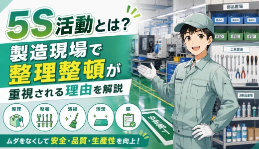 5S活動とは？製造現場で整理整頓が重視される理由を解説