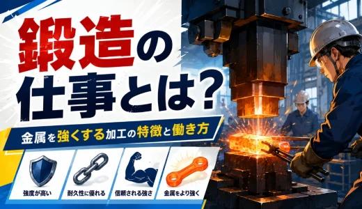 鍛造の仕事とは？金属を強くする加工の特徴と働き方