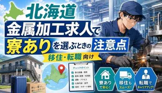 北海道の金属加工求人で寮ありを選ぶときの注意点｜移住・転職向け