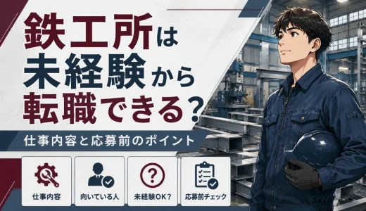 鉄工所は未経験から転職できる？仕事内容と応募前のポイント