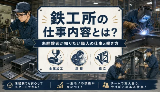 鉄工所の仕事内容とは？未経験者が知りたい職人の仕事と働き方