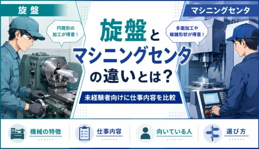 旋盤とマシニングセンタの違いとは？未経験者向けに仕事内容を比較