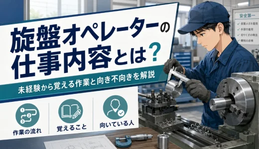 旋盤オペレーターの仕事内容とは？未経験から覚える作業と向き不向き