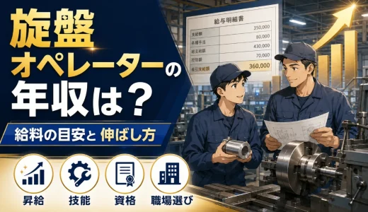旋盤オペレーターの年収はどれくらい？未経験者が知りたい給料と伸ばし方