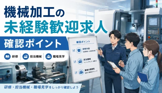 機械加工の求人で未経験歓迎を見るときの確認ポイント