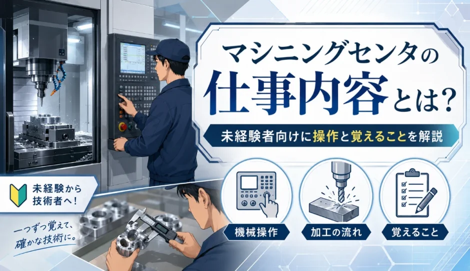 マシニングセンタの仕事内容とは？未経験者向けに操作と覚えることを解説