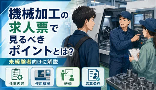 機械加工の求人票で見るべきポイントとは？未経験者向けに解説