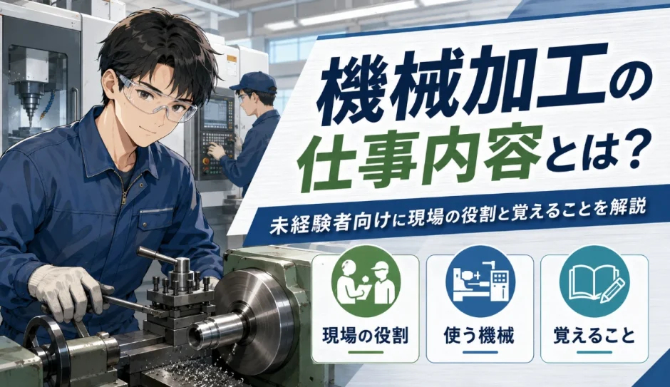 機械加工の仕事内容とは？未経験者向けに現場の役割と覚えることを解説