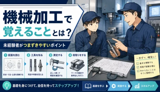 機械加工で覚えることとは？未経験者が最初につまずきやすいポイント