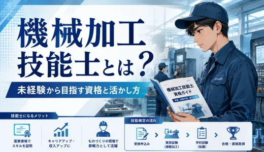 機械加工技能士とは？未経験から目指す資格と仕事での活かし方