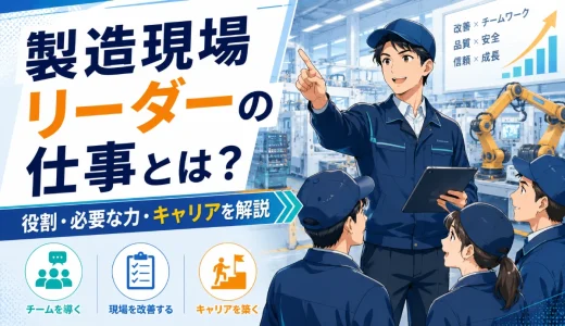 製造現場リーダーの仕事とは？役割・必要な力・キャリアを解説