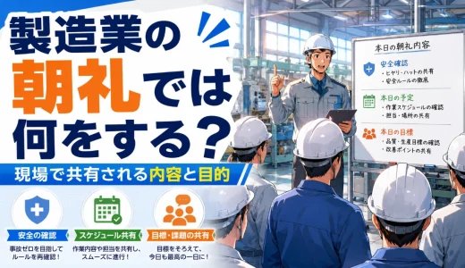 製造業の朝礼では何をする？現場で共有される内容と目的