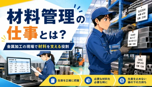 材料管理の仕事とは？金属加工の現場で材料を支える役割