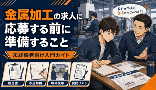 金属加工の求人に応募する前に準備すること｜未経験者向け入門ガイド
