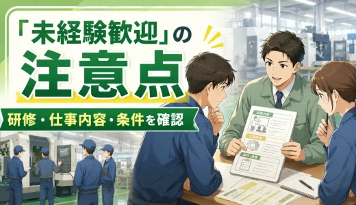 金属加工の求人で「未経験歓迎」を見るときの注意点