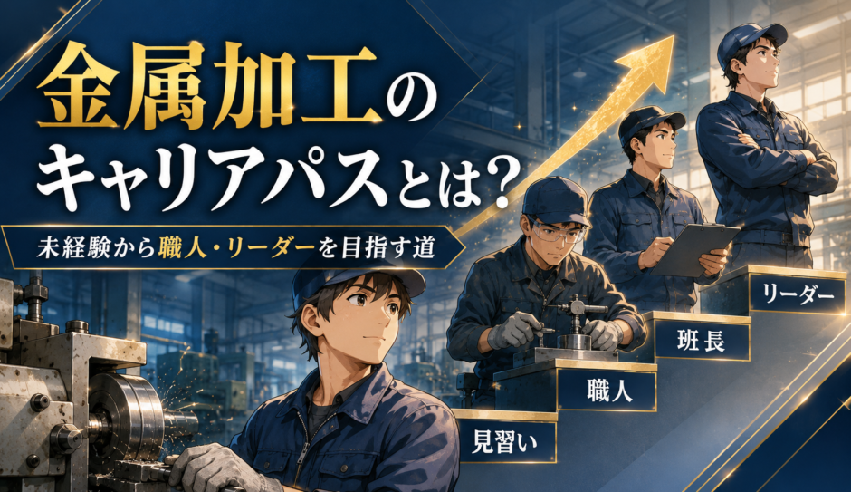 金属加工のキャリアパスとは？未経験から職人・リーダーを目指す道