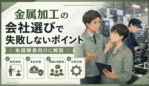 金属加工の会社選びで失敗しないポイント｜未経験者向けに解説