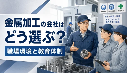 金属加工の会社はどう選ぶ？未経験者が見るべき職場環境と教育体制