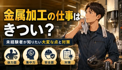 金属加工の仕事はきつい？未経験者が知りたい大変な点と対策