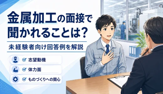 金属加工の面接で聞かれることは？未経験者向け回答例を解説