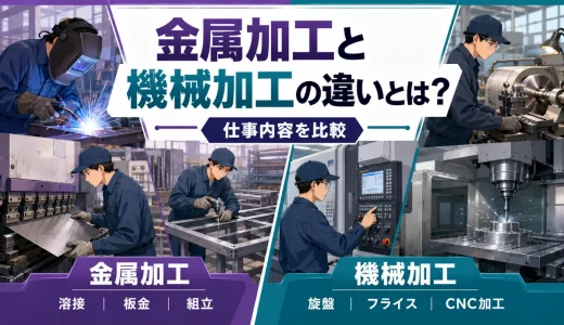 金属加工と機械加工の違いとは？未経験者向けに仕事内容を比較