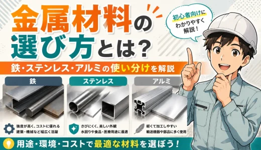 金属材料の選び方とは？鉄・ステンレス・アルミの使い分けを解説