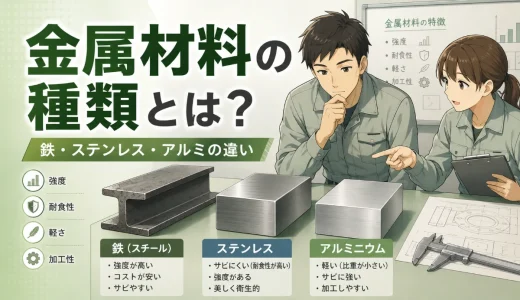 金属材料の種類とは？鉄・ステンレス・アルミの違いを未経験者向けに解説