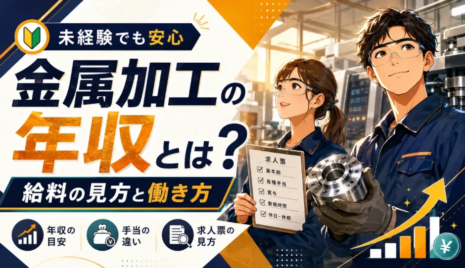 金属加工の年収とは？未経験者が知っておきたい給料の見方と働き方 主