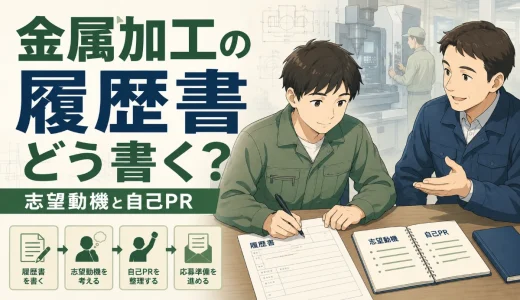 金属加工の履歴書はどう書く？未経験者向け志望動機と自己PRの考え方
