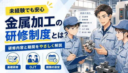金属加工の研修制度とは？未経験者が知っておきたい研修内容と期間
