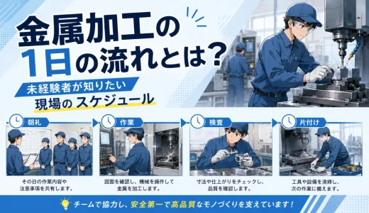 金属加工の1日の流れとは？未経験者が知りたい現場のスケジュール