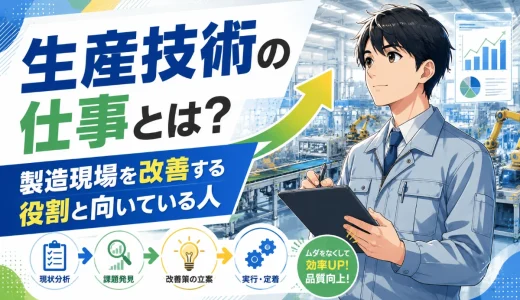 生産技術の仕事とは？製造現場を改善する役割と向いている人