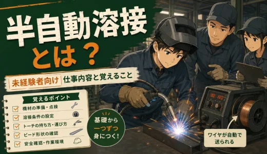 半自動溶接とは？未経験者向けに仕事内容と覚えることを解説