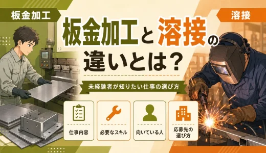 板金加工と溶接の違いとは？未経験者が知りたい仕事の選び方