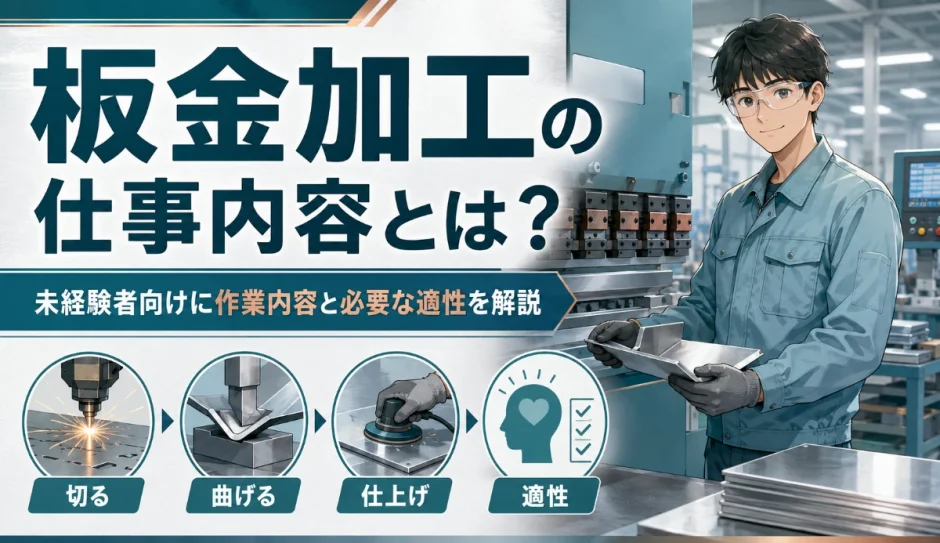 板金加工の仕事内容とは？未経験者向けに作業内容と必要な適性を解説 カ