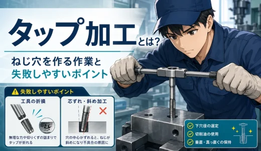 タップ加工とは？ねじ穴を作る作業と失敗しやすいポイント