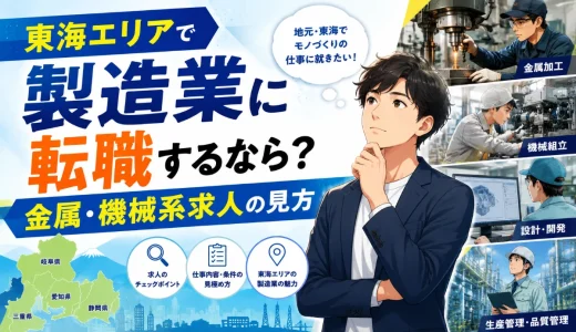 東海エリアで製造業に転職するなら？金属・機械系求人の見方