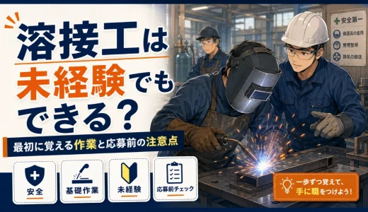 溶接工は未経験でもできる？最初に覚える作業と応募前の注意点