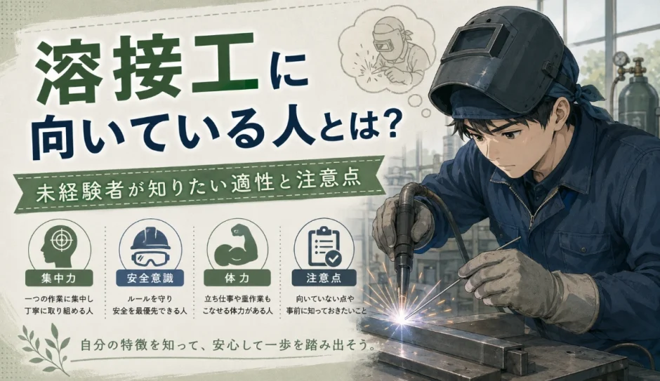 溶接工に向いている人とは？未経験者が知りたい適性と注意点