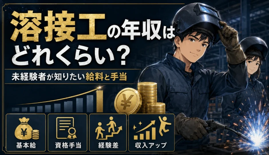 溶接工の年収はどれくらい？未経験者が知りたい給料と手当
