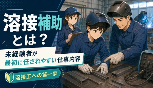 溶接補助とは？未経験者が最初に任されやすい仕事内容を解説