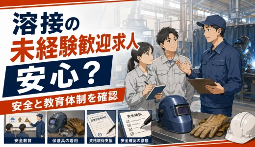 溶接求人の「未経験歓迎」は安心？応募前に見るべき安全と教育体制